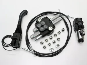Zestaw (1 sekcja pływająca) do Ładowacz TUR -Rozdzielacz 80L 2-sekcyjny + Elektrozawór + Joystick z przyciskiem + Elementy złączne + Linki na kulkę 2000mm VOIMA