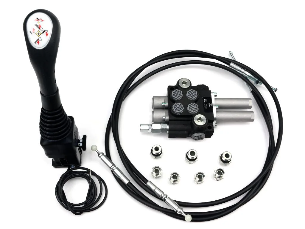 Zestaw do Ładowacz TUR -Rozdzielacz 40L 2-sekcyjny + Joystick z przyciskiem + Elementy złączne + Linki na kulkę 2000mm VOIMA - obrazek 3