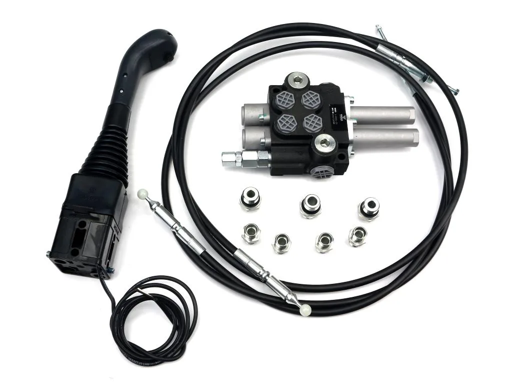 Zestaw do Ładowacz TUR -Rozdzielacz 40L 2-sekcyjny + Joystick z przyciskiem + Elementy złączne + Linki na kulkę 2000mm VOIMA