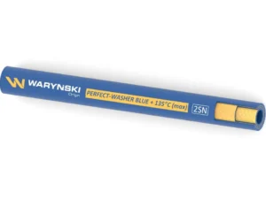 Wąż hydrauliczny do urządzeń myjących PERFECT-WASHER BLUE 135 stopni 2SN DN10 2-oplotowy 330 Bar Waryński (sprzedawany po 50m)