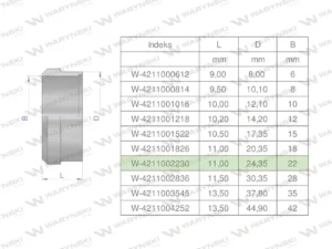 Pierścień zacinający hydrauliczny (DPR22L) 22L Waryński ( sprzedawane po 10 )