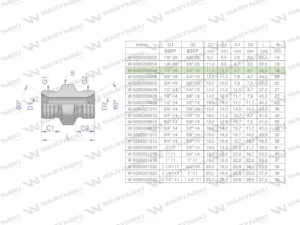 Złączka hydrauliczna calowa BB 1/4" BSP Waryński ( sprzedawane po 10 )