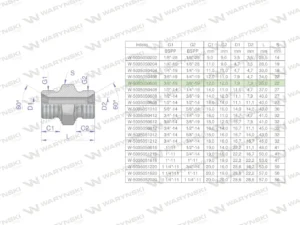 Złączka hydrauliczna calowa BB 3/8" BSP Waryński ( sprzedawane po 10 )