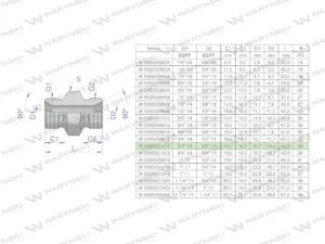 Złączka hydrauliczna redukcyjna calowa BB 5/8" x 3/4" BSP Waryński