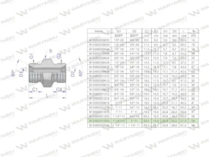 Złączka hydrauliczna redukcyjna calowa BB 1" x 1 1/4" BSP Waryński