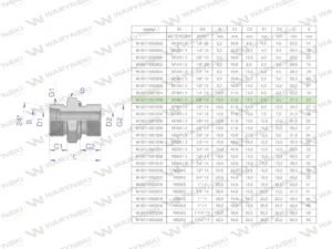 Przyłączka hydrauliczna BB (XGE) M16x1.5 10L x 3/8" BSP ED Waryński ( sprzedawane po 10 )