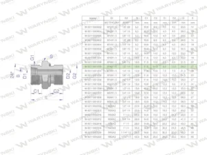 Przyłączka hydrauliczna BB (XGE) M16x1.5 10L x 1/2" BSP ED Waryński ( sprzedawane po 10 )