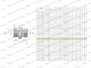 Przyłączka hydrauliczna BB (XGE) M22x1.5 15L x 1/2" BSP ED Waryński ( sprzedawane po 10 )