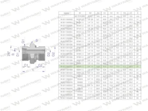 Przyłączka hydrauliczna BB (XGE) M22x1.5 15L x 3/4" BSP ED Waryński ( sprzedawane po 5 )