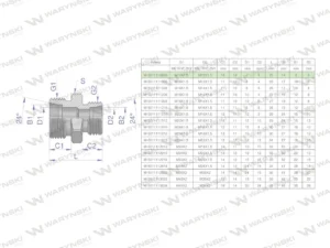 Złączka hydrauliczna redukcyjna metryczna BB M14x1.5 08L / M12x1.5 06L (XG) Waryński ( sprzedawane po 5 )