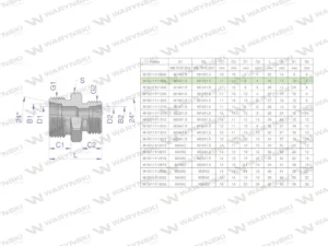 Złączka hydrauliczna redukcyjna metryczna BB M16x1.5 10L / M12x1.5 06L (XG) Waryński ( sprzedawane po 5 )