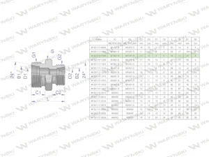 Złączka hydrauliczna redukcyjna metryczna BB M16x1.5 10L / M14x1.5 08L (XG) Waryński ( sprzedawane po 5 )