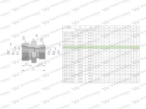 Złączka hydrauliczna redukcyjna metryczna BB M18x1.5 12L / M16x1.5 10L (XG) Waryński ( sprzedawane po 10 )