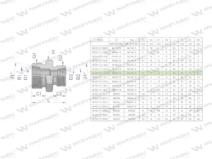 Złączka hydrauliczna redukcyjna metryczna BB M22x1.5 15L / M16x1.5 10L (XG) Waryński ( sprzedawane po 10 )