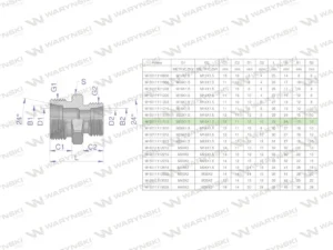 Złączka hydrauliczna redukcyjna metryczna BB 22/18 M22x1.5 15L / M18x1.5 12L (XG) Waryński ( sprzedawane po 10 )