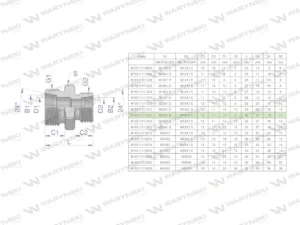 Złączka hydrauliczna redukcyjna metryczna BB M26x1.5 18L / M16x1.5 10L (XG) Waryński ( sprzedawane po 2 )