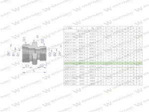 Złączka hydrauliczna redukcyjna metryczna BB M26x1.5 18L / M22x1.5 15L (XG) Waryński ( sprzedawane po 2 )