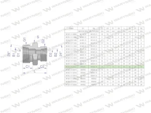 Złączka hydrauliczna redukcyjna metryczna BB M30x2 22L / M18x1.5 12L (XG) Waryński