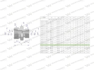 Złączka hydrauliczna redukcyjna metryczna BB M30x2 22L / M26x1.5 18L (XG) Waryński