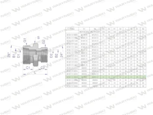 Złączka hydrauliczna redukcyjna metryczna BB M36x2 28L / M26x1.5 18L (XG) Waryński