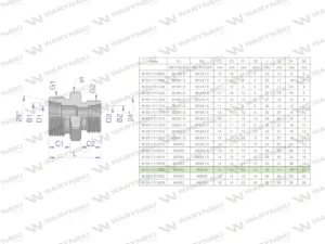 Złączka hydrauliczna redukcyjna metryczna BB M36x2 28L / M30x2 22L (XG) Waryński