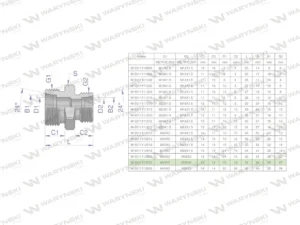 Złączka hydrauliczna redukcyjna metryczna BB M45x2 35L / M30x2 22L (XG) Waryński