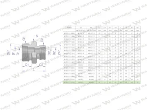 Złączka hydrauliczna redukcyjna metryczna BB M45x2 35L / M36x2 28L (XG) Waryński