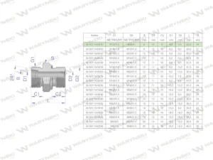 Przyłączka hydrauliczna metryczna BB (XGE) M12x1.5 06L x M10x1 ED Waryński ( sprzedawane po 5 )