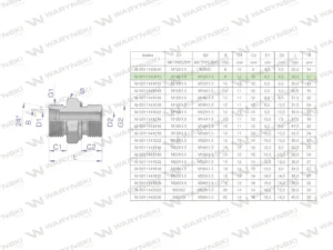 Przyłączka hydrauliczna metryczna BB (XGE) M14x1.5 08L x M12x1.5 ED Waryński ( sprzedawane po 5 )