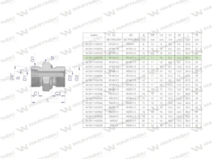 Przyłączka hydrauliczna metryczna BB (XGE) M16x1.5 10L x M14x1.5 ED Waryński ( sprzedawane po 5 )