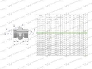 Przyłączka hydrauliczna metryczna BB (XGE) M18x1.5 12L x M14x1.5 ED Waryński ( sprzedawane po 5 )