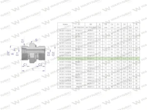 Przyłączka hydrauliczna metryczna BB 18/18 (XGE) M18x1.5 12L x M18x1.5 ED Waryński ( sprzedawane po 10 )