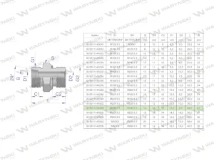Przyłączka hydrauliczna metryczna BB (XGE) M26x1.5 18L x M18x1.5 ED Waryński ( sprzedawane po 2 )