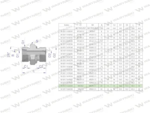 Przyłączka hydrauliczna metryczna BB (XGE) M30x2 22L x M22x1.5 ED Waryński ( sprzedawane po 2 )