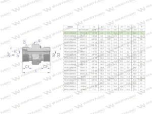 Przyłączka hydrauliczna (odmiana ciężka XGE) BB M14x1.5 06S x 1/4" BSP ED Waryński ( sprzedawane po 5 )