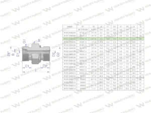 Przyłączka hydrauliczna (odmiana ciężka XGE) BB M16x1.5 08S x 3/8" BSP ED Waryński ( sprzedawane po 5 )