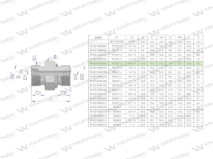 Przyłączka hydrauliczna (odmiana ciężka XGE) BB M18x1.5 10S x 3/8" BSP ED Waryński ( sprzedawane po 5 )