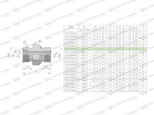 Przyłączka hydrauliczna (odmiana ciężka XGE) BB M18x1.5 10S x 1/2" BSP ED Waryński ( sprzedawane po 5 )