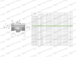 Przyłączka hydrauliczna (odmiana ciężka XGE) BB M20x1.5 12S x 1/4" BSP ED Waryński ( sprzedawane po 5 )
