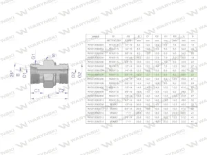Przyłączka hydrauliczna (odmiana ciężka XGE) BB M20x1.5 12S x 3/8" BSP ED Waryński ( sprzedawane po 5 )