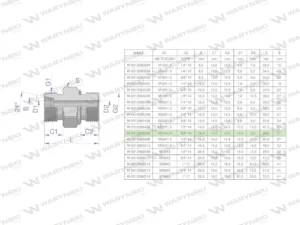 Przyłączka hydrauliczna (odmiana ciężka XGE) BB M24x1.5 16S x 3/8" BSP ED Waryński ( sprzedawane po 5 )
