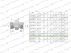 Przyłączka hydrauliczna (odmiana ciężka XGE) BB M30x2 20S x 1/2" BSP ED Waryński ( sprzedawane po 2 )
