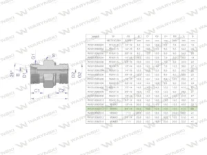 Przyłączka hydrauliczna (odmiana ciężka XGE) BB M30x2 20S x 3/4" BSP ED Waryński ( sprzedawane po 2 )