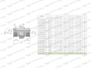 Przyłączka hydrauliczna (odmiana ciężka XGE) BB M36x2 25S x 1" BSP ED Waryński ( sprzedawane po 2 )