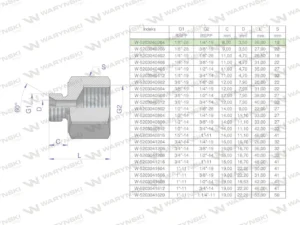 Tulejka różnicowa hydrauliczna calowa AB 1/8"GZ x 1/4"GW BSP Waryński ( sprzedawane po 2 )