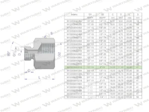 Tulejka różnicowa hydrauliczna calowa AB 1/2"GZ x 1"GW BSP Waryński ( sprzedawane po 2 )