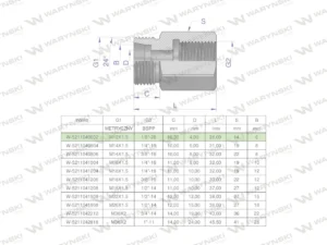 Tulejka różnicowa hydrauliczna AB M12x1.5 06L GZ x 1/8" BSP GW Waryński ( sprzedawane po 2 )