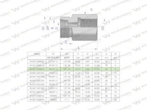 Tulejka różnicowa hydrauliczna AB M14x1.5 08L GZ x 3/8" BSP GW Waryński ( sprzedawane po 2 )