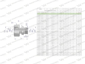 Złączka hydrauliczna metryczna AB (XKOR) A-M16x1.5 10L / B-M12x1.5 06L Waryński ( sprzedawane po 2 )