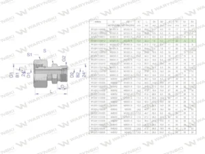 Złączka hydrauliczna metryczna AB (XKOR) A-M18x1.5 12L / B-M12x1.5 06L Waryński ( sprzedawane po 2 )